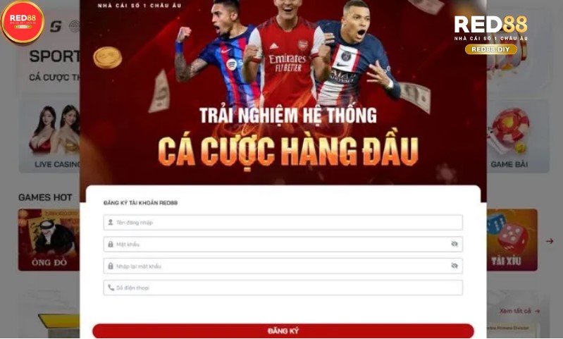 Hoàn tất đăng ký tham gia chơi RED88