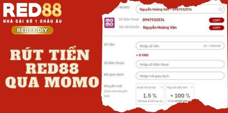 Rút tiền Red88 qua ví tiền ảo tiện lợi